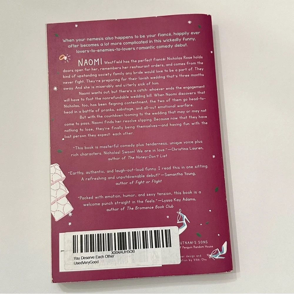 You Deserve Each Other by Sarah Hogle Paperback Book Romance